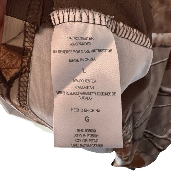 Realtree RTAP Camo Quarter Zip Shirt Men's L Polyester Spandex Hunting Tee - Picture 5 of 6